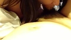 maid hotel blowjob on huge cock teasing!