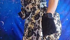 Sweet Muscled Fitness Babe's Hairy Clit Toy Orgasm