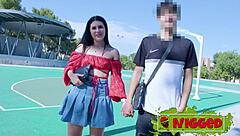 paola white's boyfriend watches her ride huge black cock cowgirl rough