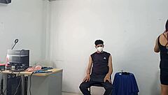 shy stylist seduces young man despite his first time nerves