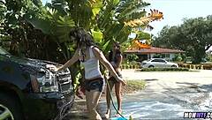Horny Cougar Milfs Crave Big Tits Car Wash