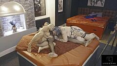 hey jay, dive into eva may and livie blainn's wet threesome fun