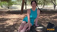 Mature Spanish Milf Emmita's Rough Outdoor Debut with Young Stud