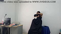 shy stylist seduces young man despite his first time nerves