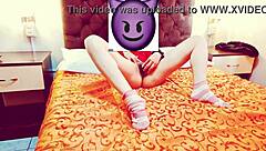 sexy latina masturbates solo with toys for me