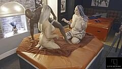 hey jay, dive into eva may and livie blainn's wet threesome fun