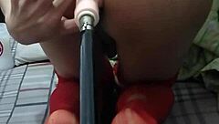 Yiyi the ladyboy stretches her tight ass wide open