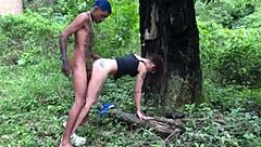 he lured me for fruit then ate my pussy in the woods