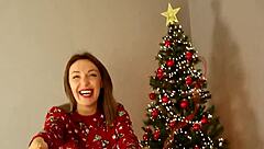 hot milf creampied under christmas tree?