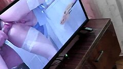 sexy blonde milf wet pussy solo squirt orgasm fingering morning taboo