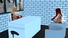 horny sims nurse bella, why pound mila's ass so wildly?