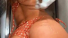 Skylarbonez Oiled Big Tits Bikini Tease