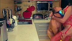 milf couple fucks everywhere starting kitchen