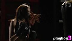 beautiful blonde babes strip lingerie in sexy workout tease