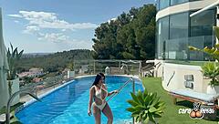 oiled sara retali's ass pounded rough in garden by leo santos