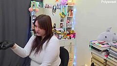 Behind-the-Scenes Milf Teases with Dirty Talk and Toys in Backroom