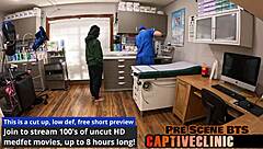 alix avery humiliated shaved pussy spread backstage latex