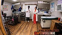 alix avery humiliated shaved pussy spread backstage latex