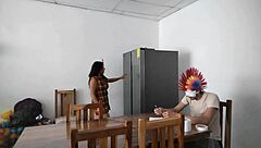 a housemaid flirts sensually with dildo 🔥😘