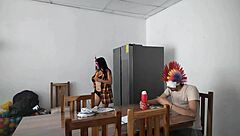 a housemaid flirts sensually with dildo 🔥😘