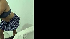 mature ebony flashes big tits in uniform begs for fetish fuck