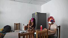 a housemaid flirts sensually with dildo 🔥😘