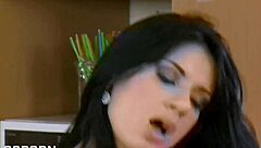 Sexy Brunette Girlfriend Rides Cowgirl Missionary Kitchen Fuck