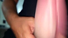 Exhibitionist flashes huge cock closeup massive cumshot