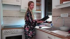 im dancing in the kitchen feeling so wet housewife solo