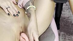 Roommate tests santa's toy on clit for orgasm 🔥🎁