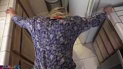 Milf Milks Cock in Kitchen Before Date