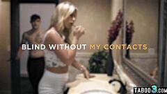 naughty blonde milf sneaks in for blowjob fun