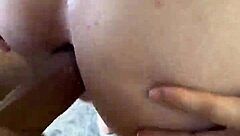 colombian babe drops jeans for outdoor rough anal creampie fuck