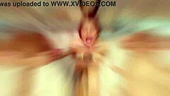 Flexible Kitty Kate's first DAP gangbang gape cum pee shower