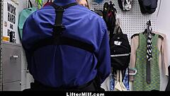 Guard Fucks Milf Thief Hard Then Lets Her Go Free!