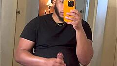 Handsome stud edges thick cock on FaceTime to your pics