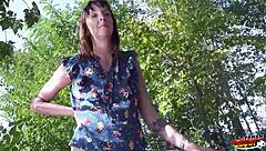 i scout mature joana for outdoor anal casting caught by cops intense