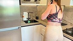 stepmom's tight pussy ridden hard to skip chores entirely