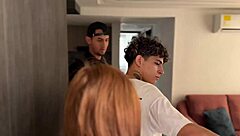 What happens sharing hotel bed with hot milf?!