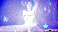 Logan Xander Worships Violet Voss' Goth Feet Then Pounds Pussy!