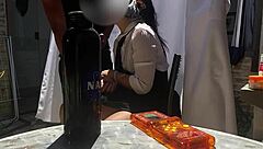 Blindfolded teen sucks old man's cock like popsicle in taboo oral fantasy