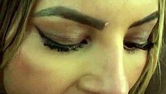 Petite blonde latina shakes natural tits in pov sloppy deepthroat rimjob cumshot