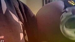 Beer Bottle Deep Insertion Gapes Hot Tight Ass