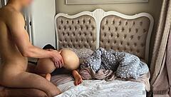 Tease big ass girlfriend's hot romantic sextape ride