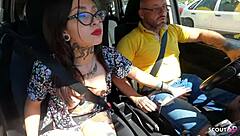 inked latina nympho seduces driver for public beach pounding