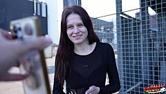 delina's tight redhead casting pickup fuck