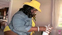 Boss rams fat cock deep into her tight bbw pussy during wild interview