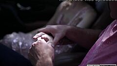 guy pounds petite gf small tits ass outdoors