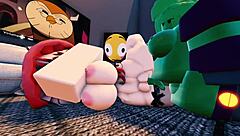 Hardcore Roblox Fuck Session with Petite Gamer Girl