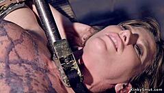 busty waxed milf bound and vibrated in hardcore bdsm session